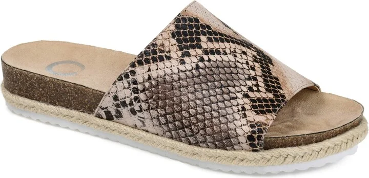 Journee Collection Womens Celine Slide Snake 6.5 M