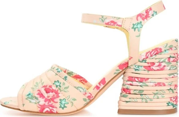 Journee Collection Women's Charmaine Layered Block Heel Sandals Beige - Image 2