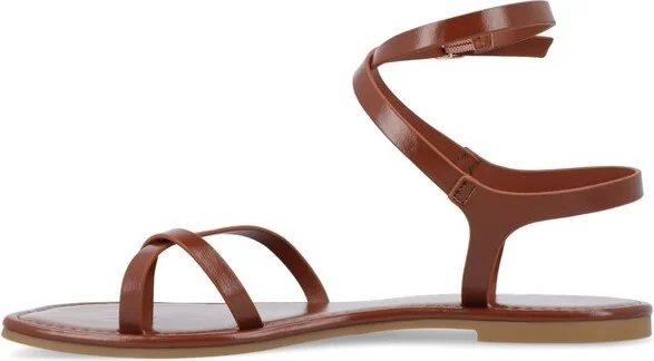 Journee Collection Women's Charra Buckle Flat Sandals Black - Image 3