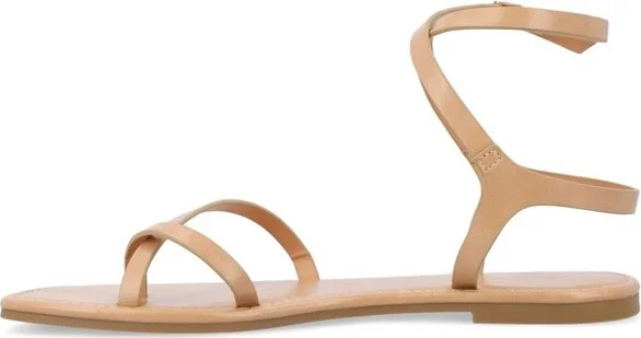 Journee Collection Women's Charra Buckle Flat Sandals Black - Image 4