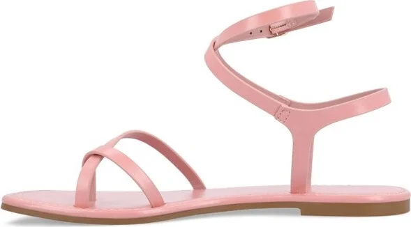 Journee Collection Women's Charra Buckle Flat Sandals Black - Image 5
