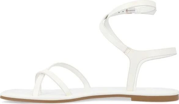 Journee Collection Women's Charra Buckle Flat Sandals Black - Image 6