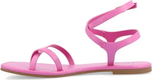 Journee Collection Women's Charra Buckle Flat Sandals Black - Image 9