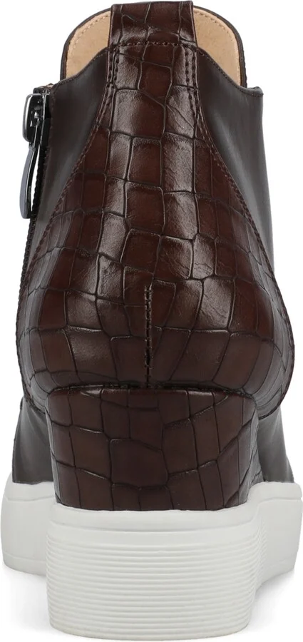 Journee Collection Women's Clara Inside Zip Wedge Sneakers - Image 3