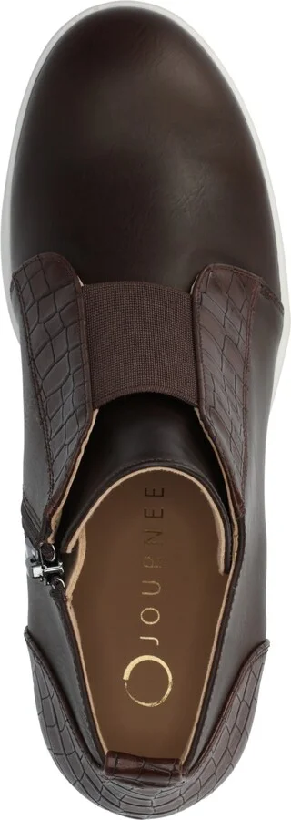 Journee Collection Women's Clara Inside Zip Wedge Sneakers - Image 4