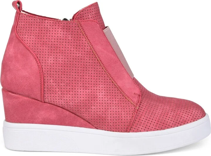 Journee Collection Women's Clara Wedge Sneakers - Image 6