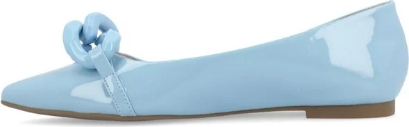 Journee Collection Women's Clareene Slip On Pointed Toe Ballet Flats Beige - Image 5