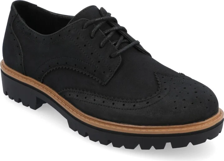 Journee Collection Women's Claudiya Oxford Lug Sole Loafers - Image 11