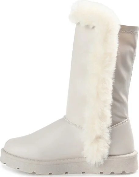 Journee Collection Women's Cleeo Round Toe Pull On Winter Boots Cognac - Image 5