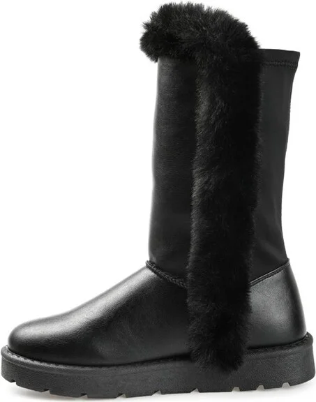 Journee Collection Women's Cleeo Round Toe Pull On Winter Boots Cognac - Image 6