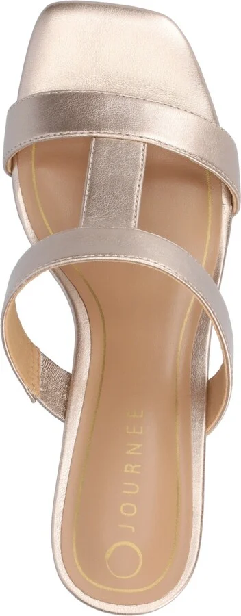 Journee Collection Women's Clodie T Strap Dress Wedge Sandals - Image 4