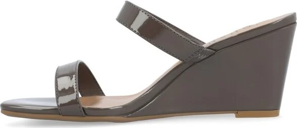 Journee Collection Women's Clover Low Heel Wedge Sandals Nude - Image 3