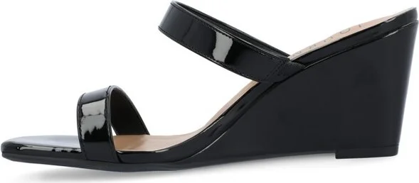 Journee Collection Women's Clover Low Heel Wedge Sandals Nude - Image 4