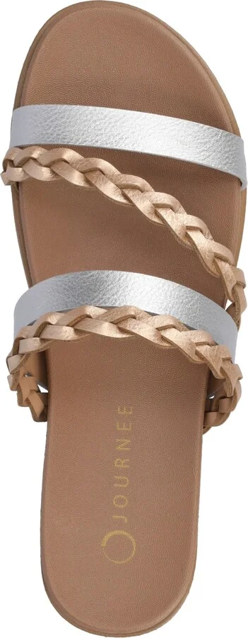 Journee Collection Women's Colette Braided Strappy Open Toe Flat Sandals - Image 4