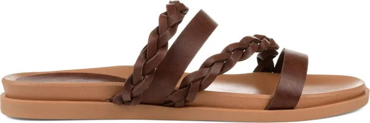 Journee Collection Women's Colette Braided Strappy Open Toe Flat Sandals - Image 6