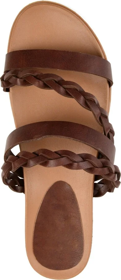 Journee Collection Women's Colette Braided Strappy Open Toe Flat Sandals - Image 8