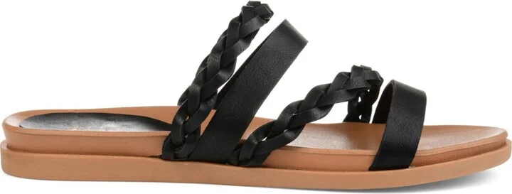 Journee Collection Women's Colette Braided Strappy Open Toe Flat Sandals - Image 10