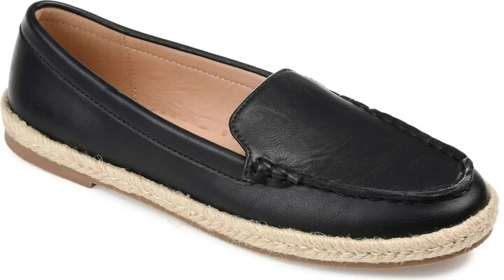 Journee Collection Womens Comfort Foam™ Balie Espadrille Flat Black 8.5 M