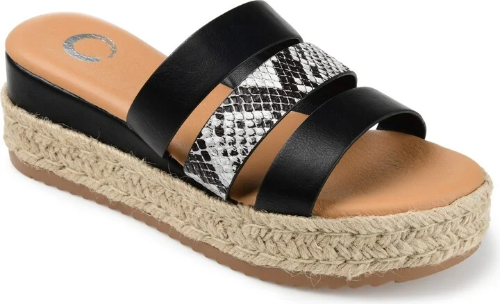 Journee Collection Womens Comfort Foam™ Whitty Sandal Black 7 M