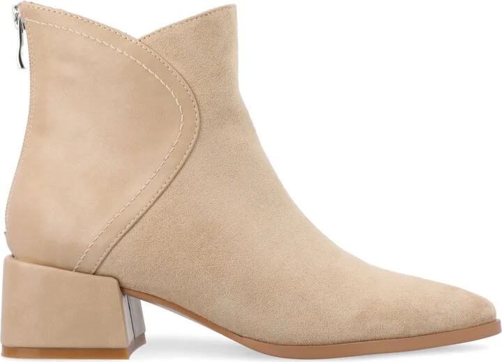 Journee Collection Women's Consuello Two Tone Pointed Toe Block Heel Booties - Image 6