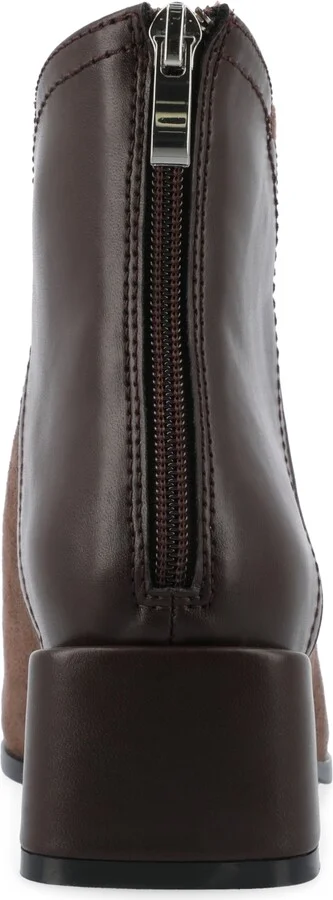 Journee Collection Women's Consuello Two Tone Pointed Toe Block Heel Booties - Image 11