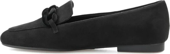 Journee Collection Women's Cordell Slip On Square Toe Loafer Flats Black - Image 4