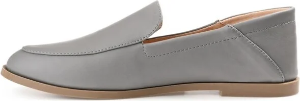 Journee Collection Women's Corinne Slip On Almond Toe Loafer Flats Black - Image 6