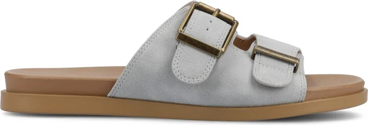 Journee Collection Women's Cosette Double Strap Flat Sandals - Image 7