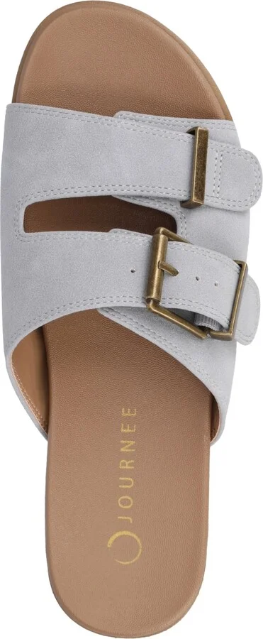 Journee Collection Women's Cosette Double Strap Flat Sandals - Image 9