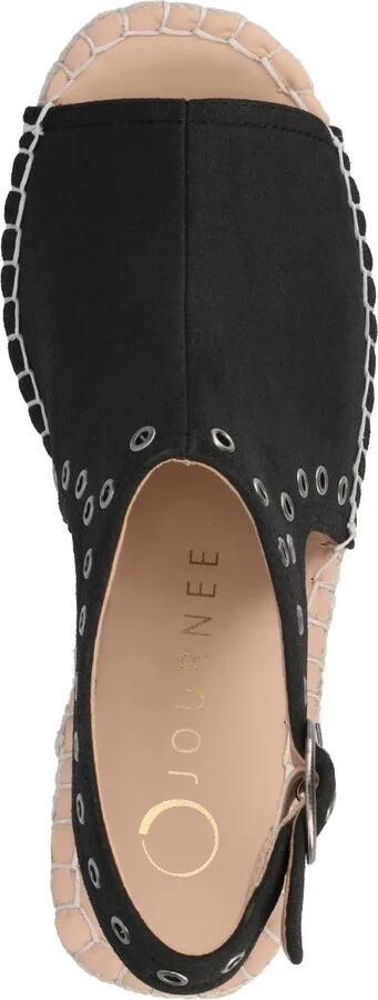 Journee Collection Women's Crisie Peep Toe Espadrille Wedge Sandals - Image 4