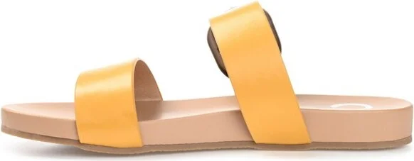 Journee Collection Womens Crysta Tru Comfort Foam Slide Flat Sandals Orange 9.5 - Image 2