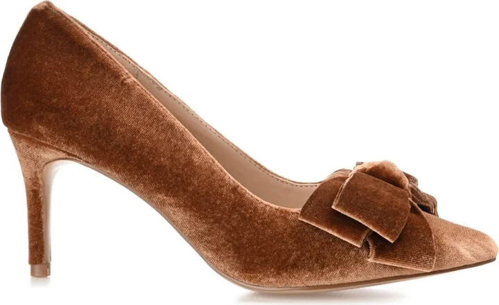 Journee Collection Women's Crystol Velvet Pumps - Image 2