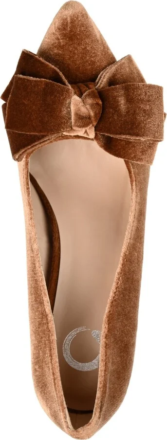 Journee Collection Women's Crystol Velvet Pumps - Image 5