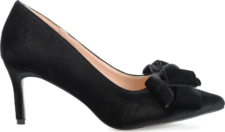 Journee Collection Women's Crystol Velvet Pumps - Image 7