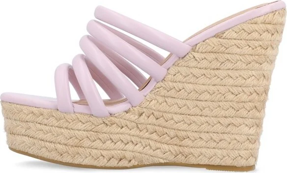 Journee Collection Women's Cynthie Slip On Espadrille Wedge Sandals Tan - Image 6