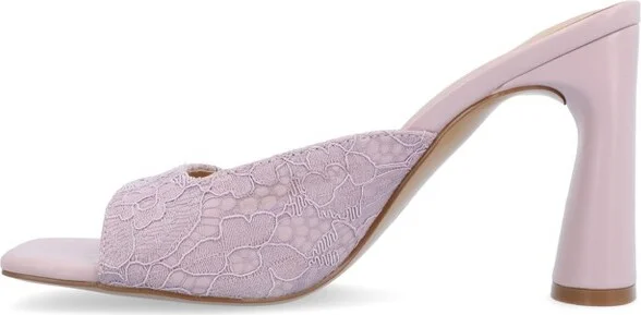 Journee Collection Women's Daivia Covered Block Heel Slip On Sandals Tan - Image 3