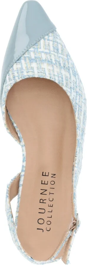 Journee Collection Women's Daphnne Slingback Pointed Cap Toe Flats - Image 4