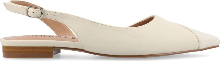 Journee Collection Women's Daphnne Slingback Pointed Cap Toe Flats - Image 6