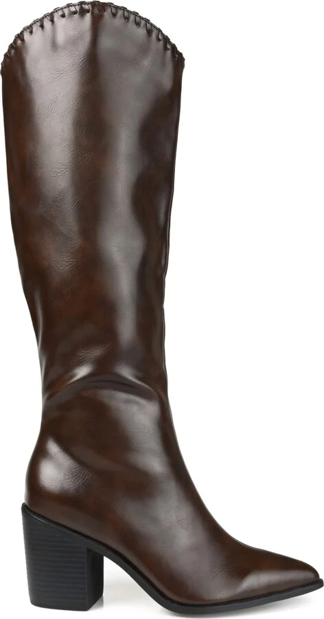 Journee Collection Women's Daria Cowboy Knee High Boots - Image 6