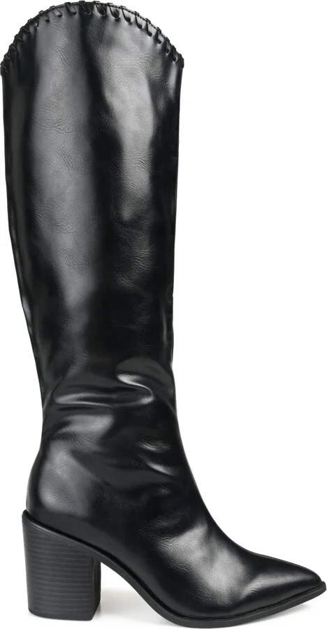 Journee Collection Women's Daria Extra Wide Calf Western Boots - Image 2