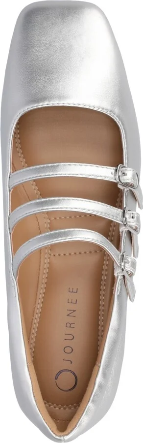 Journee Collection Women's Darlin Multi Strap Mary Jane Square Toe Flats - Image 8