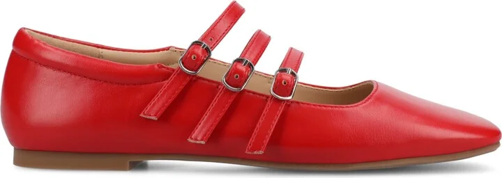 Journee Collection Women's Darlin Multi Strap Mary Jane Square Toe Flats - Image 10