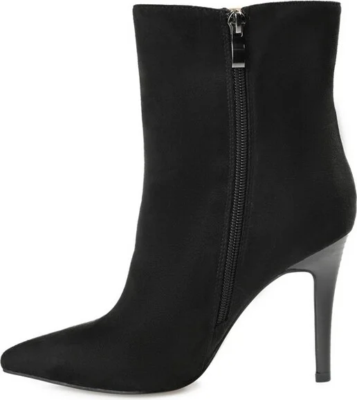 Journee Collection Womens Deandra Tru Comfort Foam Inside Zip Stiletto Booties Black 9 - Image 2