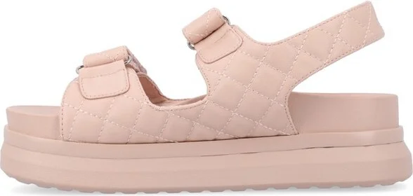 Journee Collection Women's Debby Hook and Loop Platform Sandals Lilac - Image 3