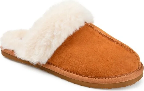 Journee Collection Womens Delanee Tru Comfort Foam Slip On Mules Round Toe Slippers Brown 6