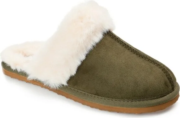 Journee Collection Womens Delanee Tru Comfort Foam Slip On Mules Round Toe Slippers Green 6.5