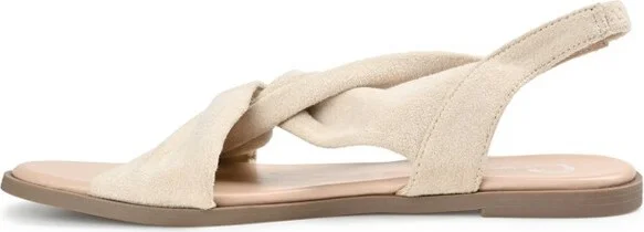 Journee Collection Womens Deleece Tru Comfort Foam Sling Back Low Block Heel Sandals Ivory 9.5 - Image 2