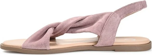 Journee Collection Womens Deleece Tru Comfort Foam Sling Back Low Block Heel Sandals Purple 7.5 - Image 2