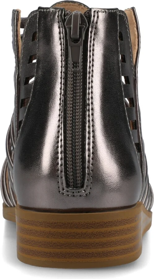 Journee Collection Women's Delilah Gladiator Sliver Wedge Sandals - Image 3