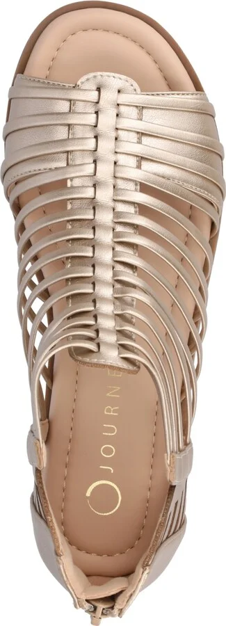 Journee Collection Women's Delilah Gladiator Sliver Wedge Sandals - Image 8